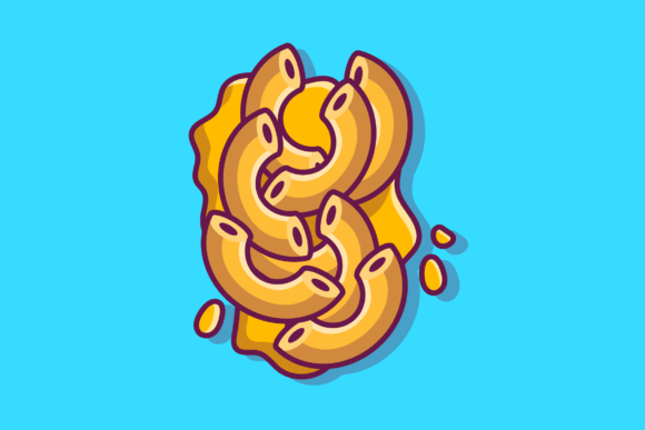 Download Macaroni Pasta with Creamy Sauce Cartoon - Macaroni Collection