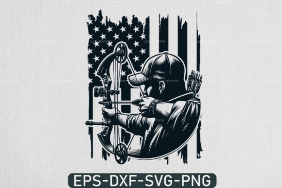 Download US Bow Hunting Svg, American Flag Svg - Premium Resources