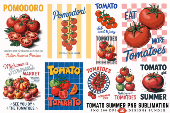 Download Tomato Summer Sublimation Designs Bundle - Premium Resources