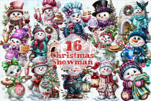 Download Vibrant Christmas Snowman PNG - Vibrant Collection