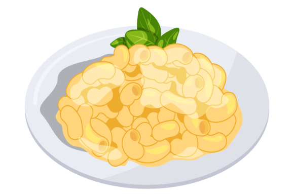 Download Macaroni Cheese Dish. Cartoon Food Plate - Macaroni Collection