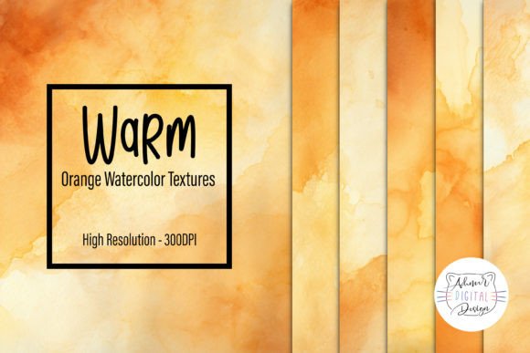 Download Warm Orange Watercolor Textures - Texture Collection