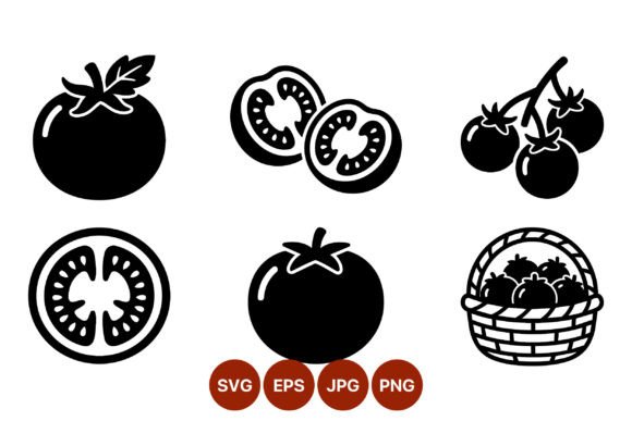 Download Tomato Fruit Black and White Icons - Tomato Collection