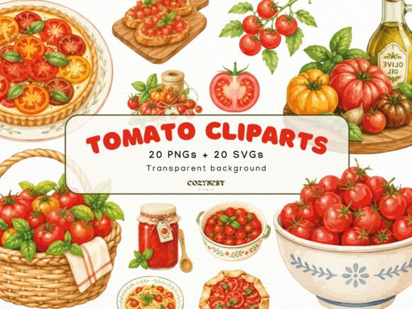 Download Tomato Watercolor Cliparts, Garden PNG - Tomato Collection