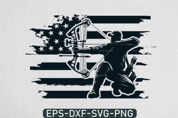 Download US Bow Hunting Svg, American Flag Svg - Premium Resources