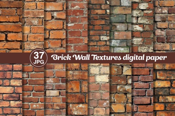 Download Brick Wall Textures Digital Paper - Texture Collection