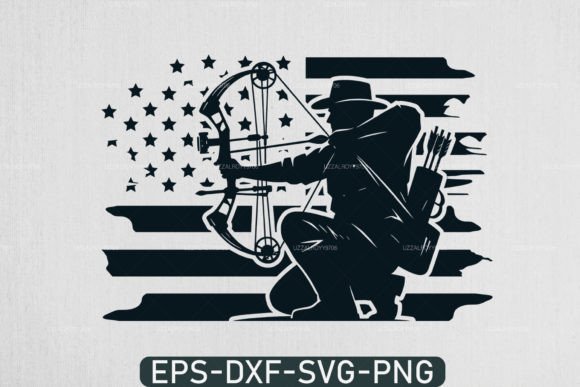 Download US Bow Hunting Svg, American Flag Svg - Premium Bundle