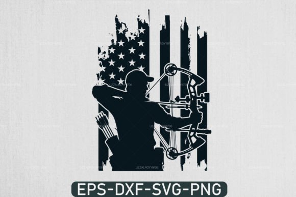 Download US Bow Hunting Svg, American Flag Svg - Premium Bundle